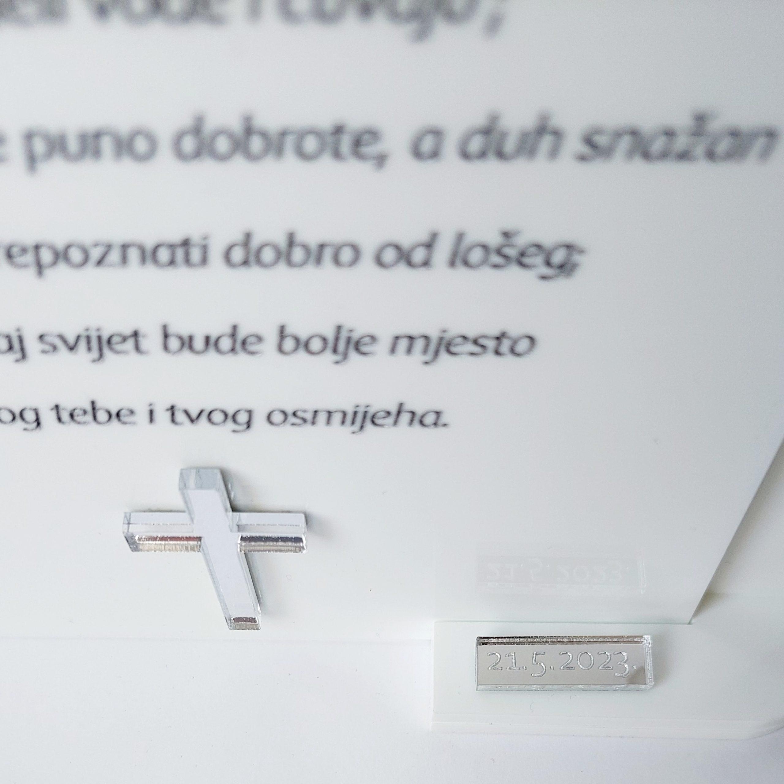 Poklon za krštenje, pričest, krizmu - BLAGOSLOV OD PLEKSIGLASA